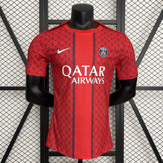 PSG Echauffement Rouge